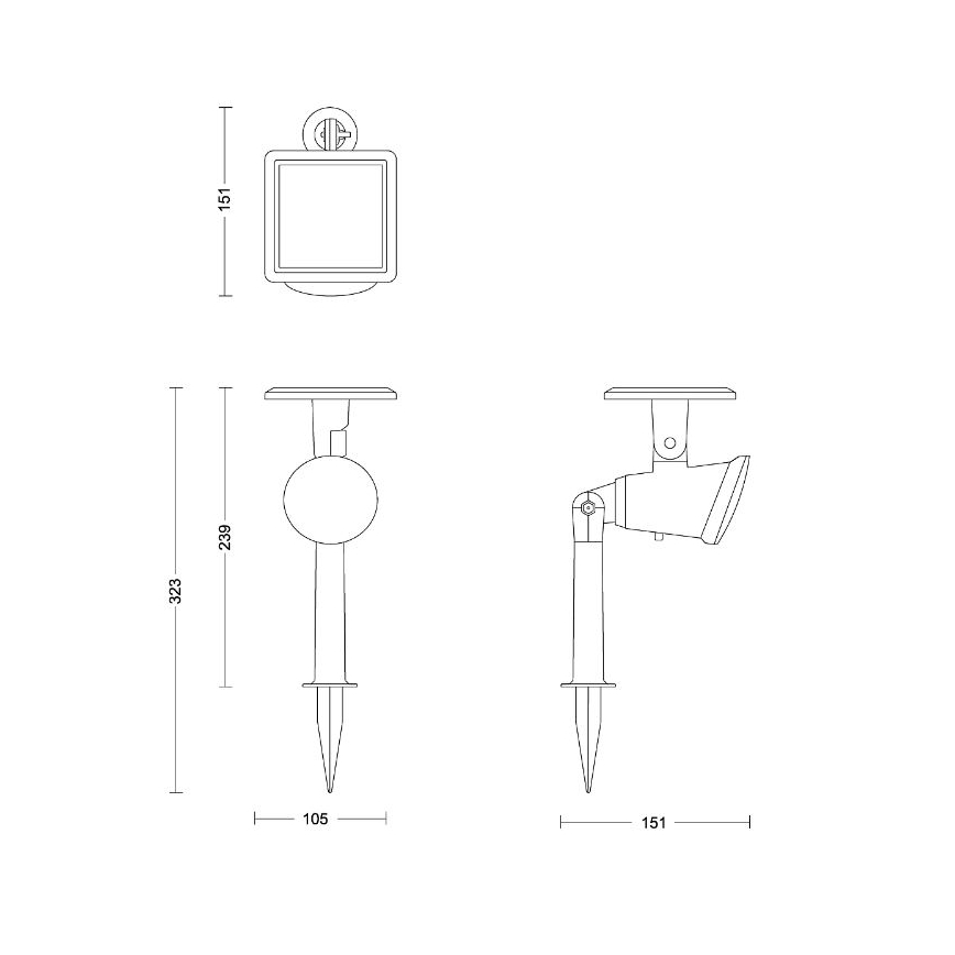 Philips - LED Päikesepaneeliga kohtvalgusti JIVIX LED/1,4W/3,7V 1800 mAh IP44