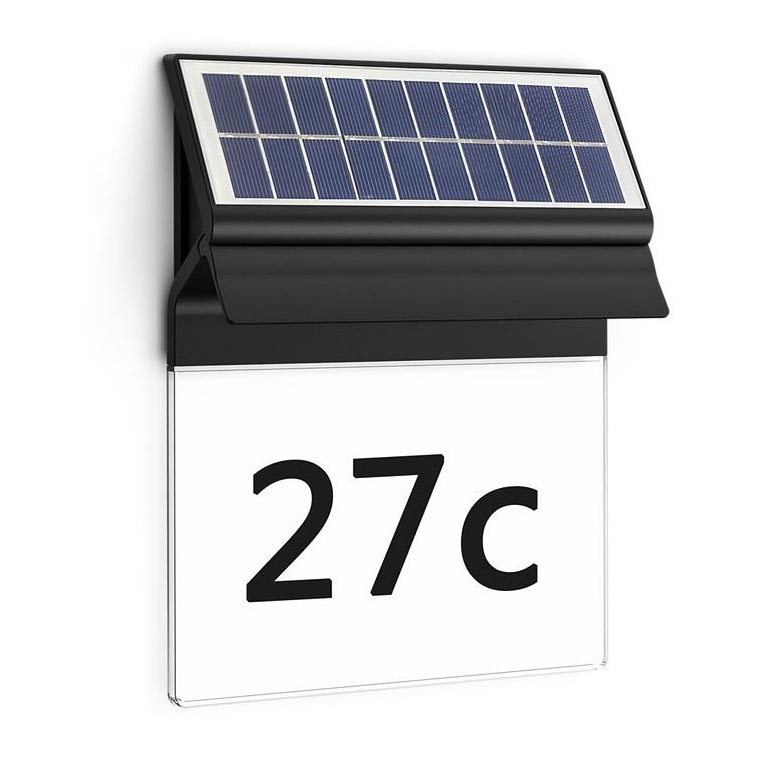 Philips - LED Päikesepaneeliga majanumber ENKARA LED/0,2W/3,7V 1800 mAh IP44
