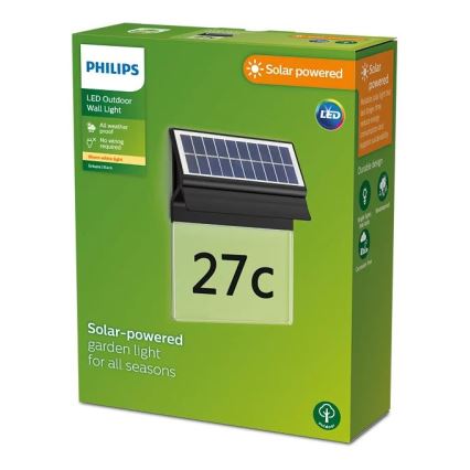 Philips - LED Päikesepaneeliga majanumber ENKARA LED/0,2W/3,7V 1800 mAh IP44