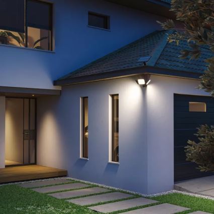 Philips - LED päikese seinavalgusti anduriga ZYREN LED/24,5W/3,7V 2600 mAh 5000K IP65 must