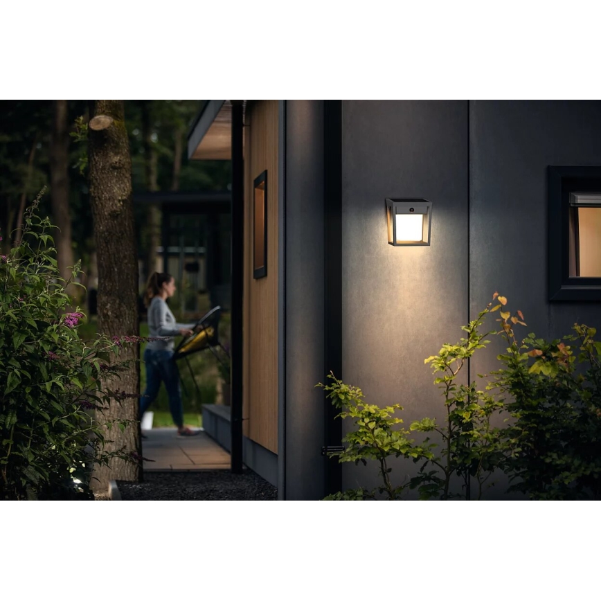 Philips - LED Päikesepaneeliga seinavalgusti koos anduriga BLAISE LED/1,5W/3,7V 2600 mAh 3000K IP44