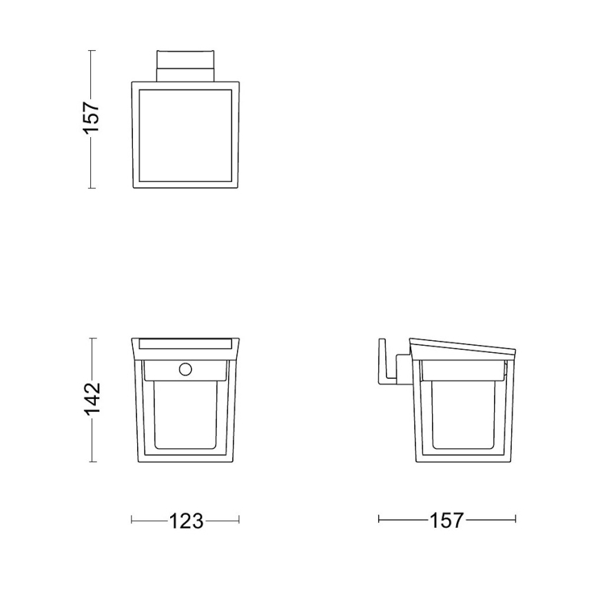 Philips - LED Päikesepaneeliga seinavalgusti koos anduriga BLAISE LED/1,5W/3,7V 2600 mAh 3000K IP44