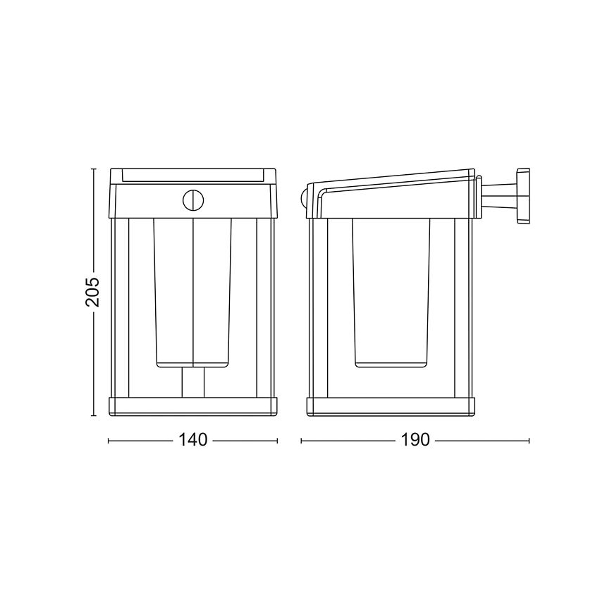 Philips - LED Päikesepaneeliga seinavalgusti koos anduriga CAMILL LED/1,4W/3,7V 2000 mAh IP44