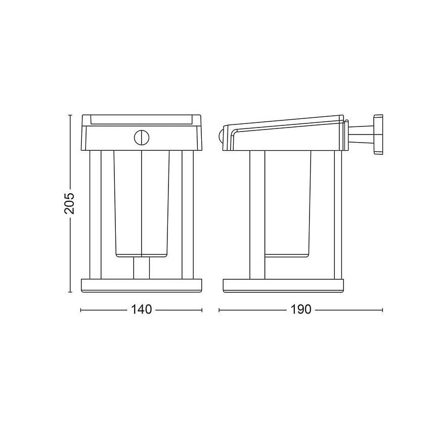 Philips - LED Päikesepaneeliga seinavalgusti koos anduriga CAMILL LED/1,4W/3,7V 2000 mAh IP44