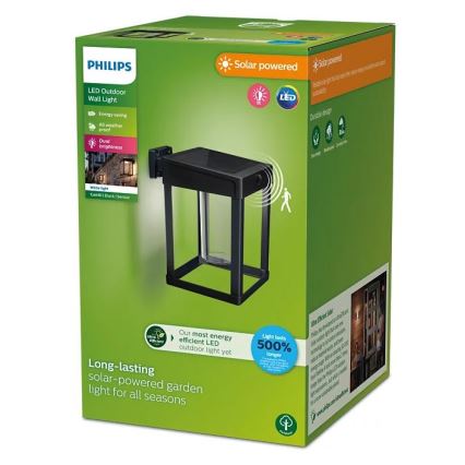 Philips - LED Päikesepaneeliga seinavalgusti koos anduriga CAMILL LED/1,4W/3,7V 2000 mAh IP44