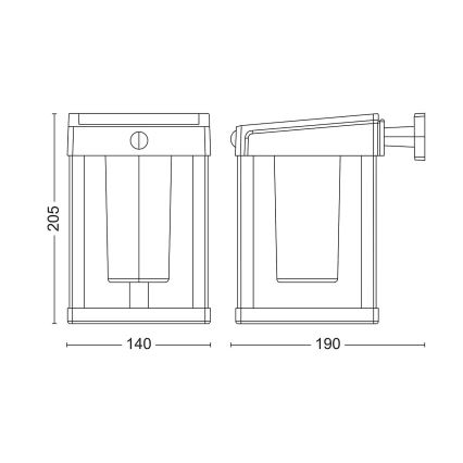 Philips - LED Päikesepaneeliga seinavalgusti liikumis- ja hämarusanduriga CAMILL LED/1,4W/3,7V 2000 mAh IP44