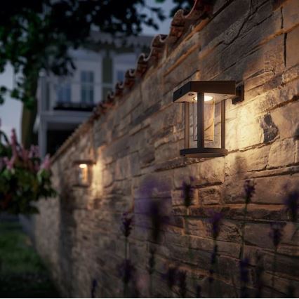 Philips - LED Päikesepaneeliga seinavalgusti koos anduriga CAMILL LED/1,4W/3,7V 2000 mAh IP44