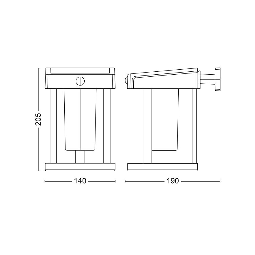 Philips - LED Päikesepaneeliga seinavalgusti koos anduriga CAMILL LED/1,4W/3,7V 2000 mAh IP44