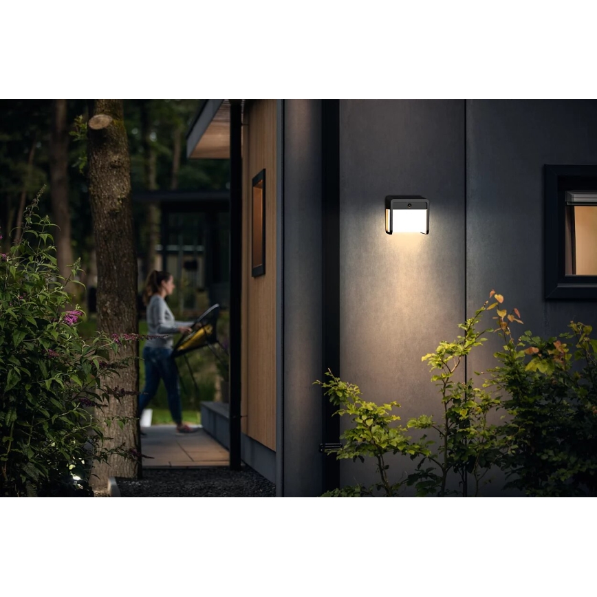 Philips - LED Päikesepaneeliga seinavalgusti koos anduriga EZRA LED/1,8W/3,7V 2600 mAh 3000K IP44