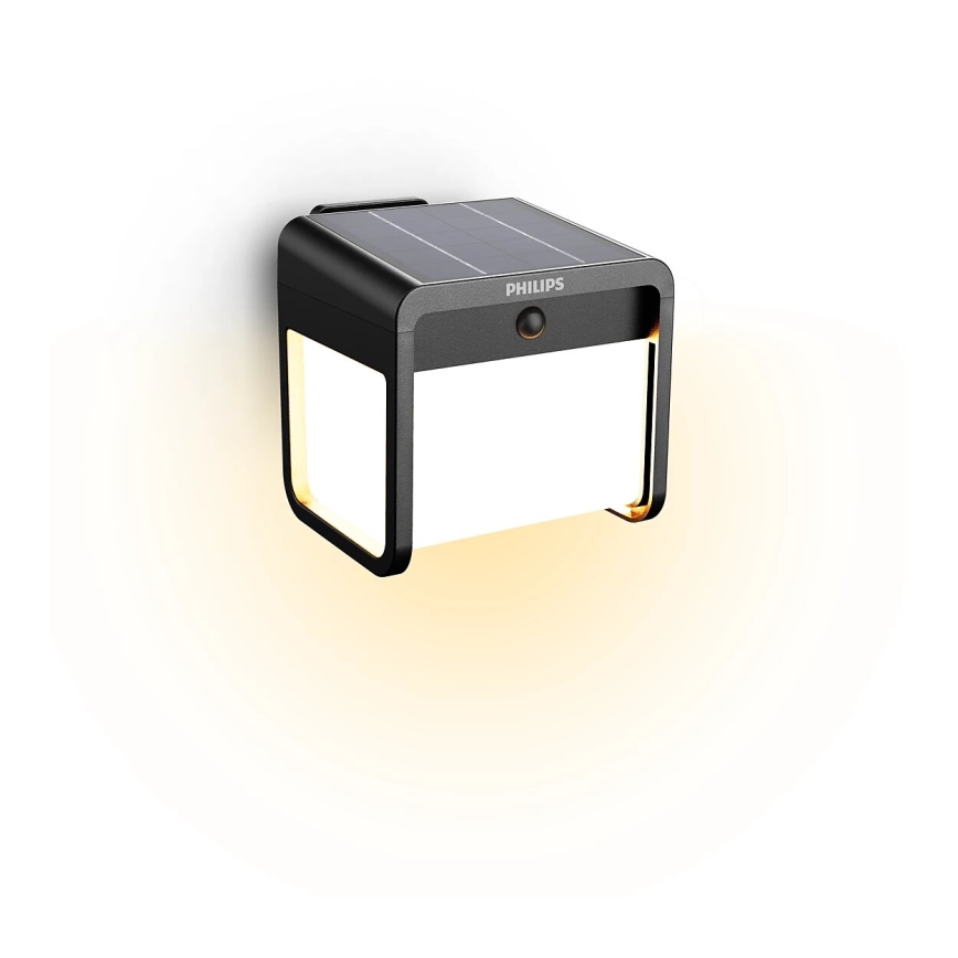 Philips - LED Päikesepaneeliga seinavalgusti koos anduriga EZRA LED/1,8W/3,7V 2600 mAh 3000K IP44