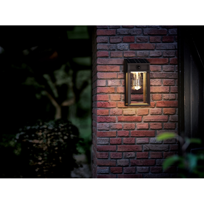 Philips - LED Päikesepaneeliga seinavalgusti koos anduriga GERI LED/3,2W/3,7V 2600 mAh 2700K IP44