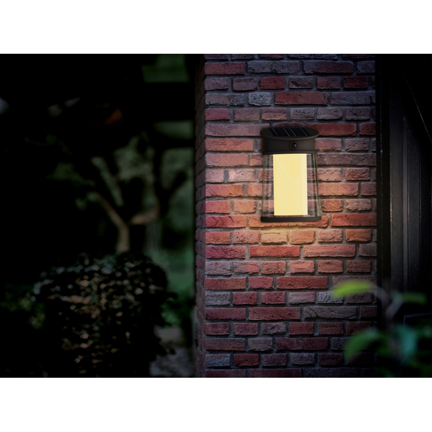 Philips - LED Päikesepaneeliga seinavalgusti koos anduriga JUDA LED/3,2W/3,7V 2600 mAh 2700K IP44