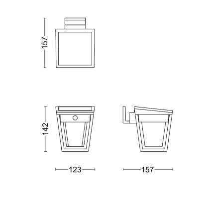 Philips - LED Päikesepaneeliga seinavalgusti koos anduriga NISSA LED/1,8W/3,7V 2600 mAh 3000K IP44