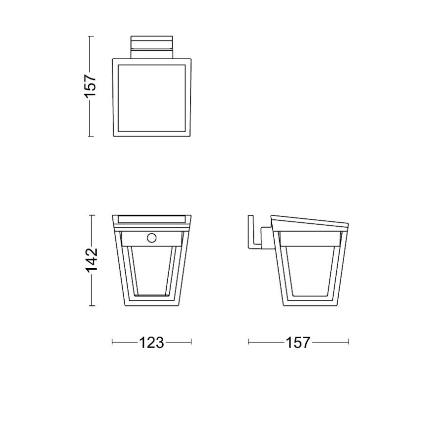 Philips - LED Päikesepaneeliga seinavalgusti koos anduriga NISSA LED/1,8W/3,7V 2600 mAh 3000K IP44