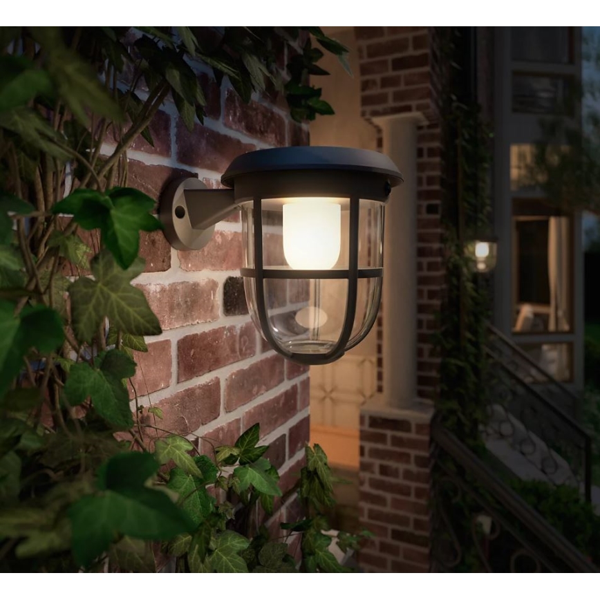 Philips - LED Päikesepaneeliga seinavalgusti koos anduriga RADII LED/1,3W/3,7V 2000 mAh 3000K IP44