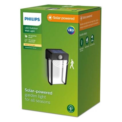 Philips - LED Päikesepaneeliga seinavalgusti koos anduriga SHROUD LED/2,3W/3,7V 600 mAh IP44