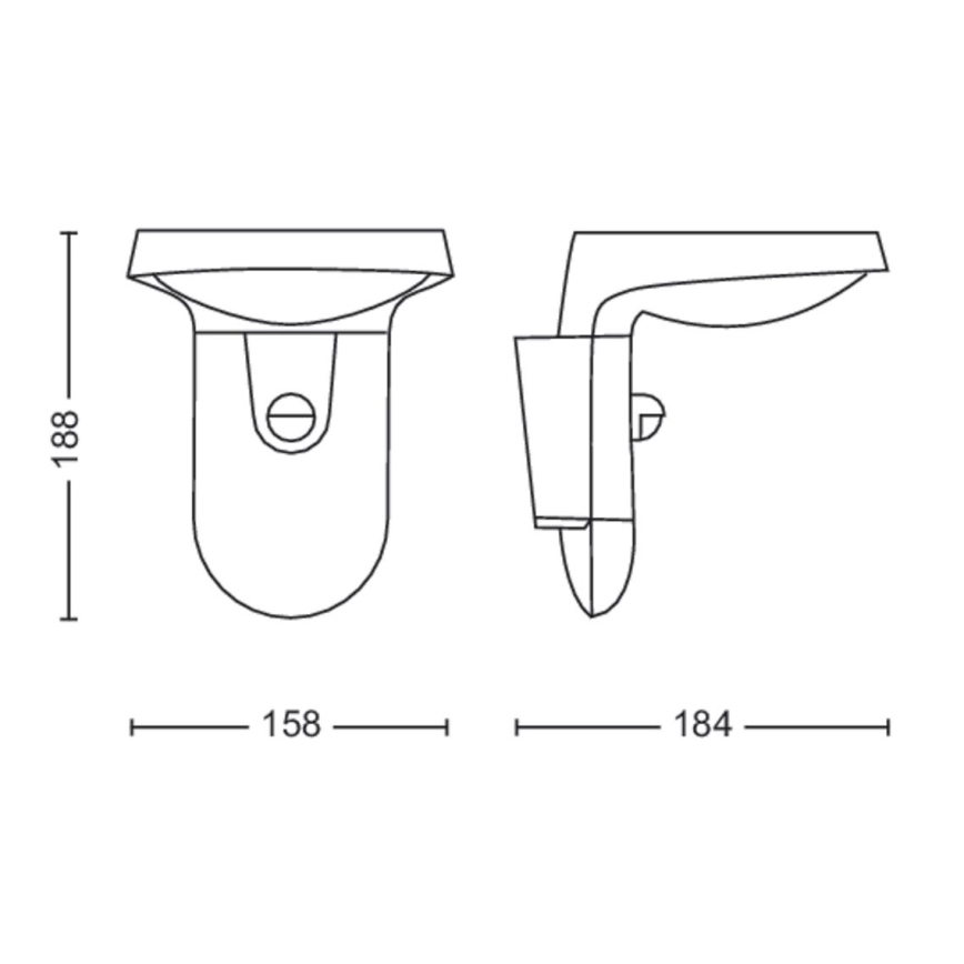 Philips - LED Päikesepaneeliga seinavalgusti koos anduriga LED/1,2W/4V 1800 mAh 4000K IP44