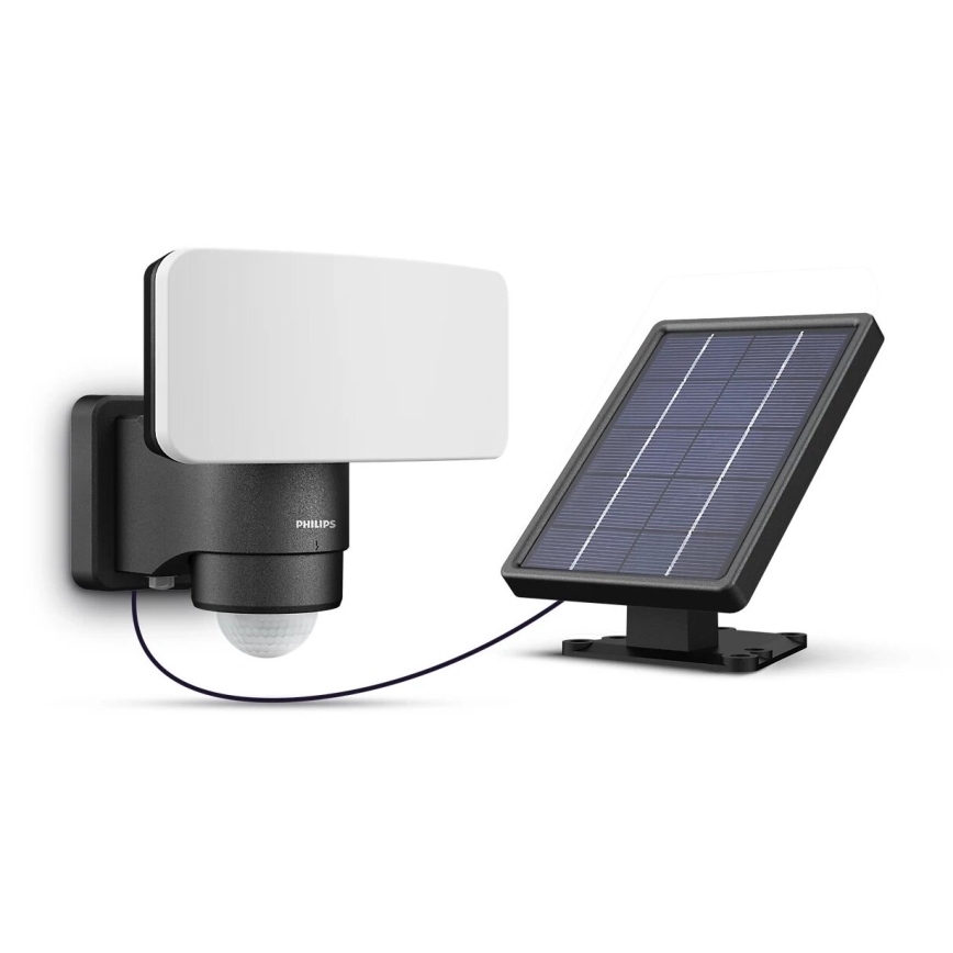 Philips - LED Päikesepaneeliga seinavalgusti koos anduriga TYLUS LED/6W/3,7V 2600 mAh 3000K IP44
