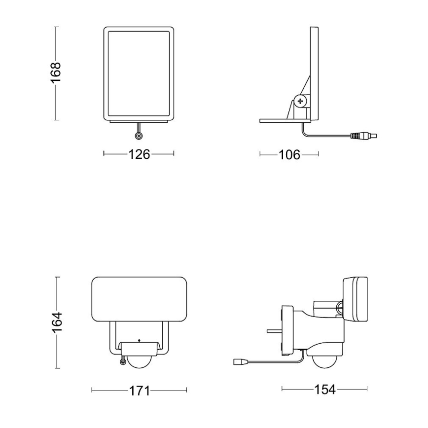 Philips - LED Päikesepaneeliga seinavalgusti koos anduriga TYLUS LED/6W/3,7V 2600 mAh 3000K IP44