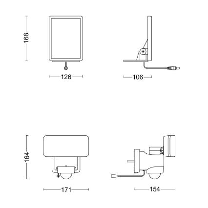 Philips - LED Päikesepaneeliga seinavalgusti koos anduriga TYLUS LED/6W/3,7V 2600 mAh 5000K IP44