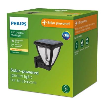 Philips - LED Päikesepaneeliga seinavalgusti VAPORA LED/1,5W/3,7V 1500 mAh IP44