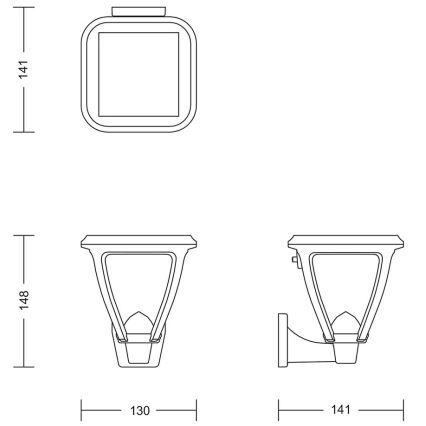 Philips - LED Päikesepaneeliga seinavalgusti VAPORA LED/1,5W/3,7V 1500 mAh IP44