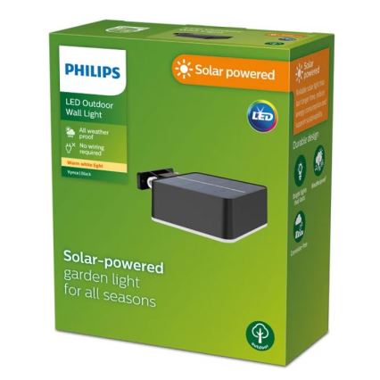 Philips - LED Päikesepaneeliga seinavalgusti VYNCE LED/1,5W/3,7V 1500 mAh IP44