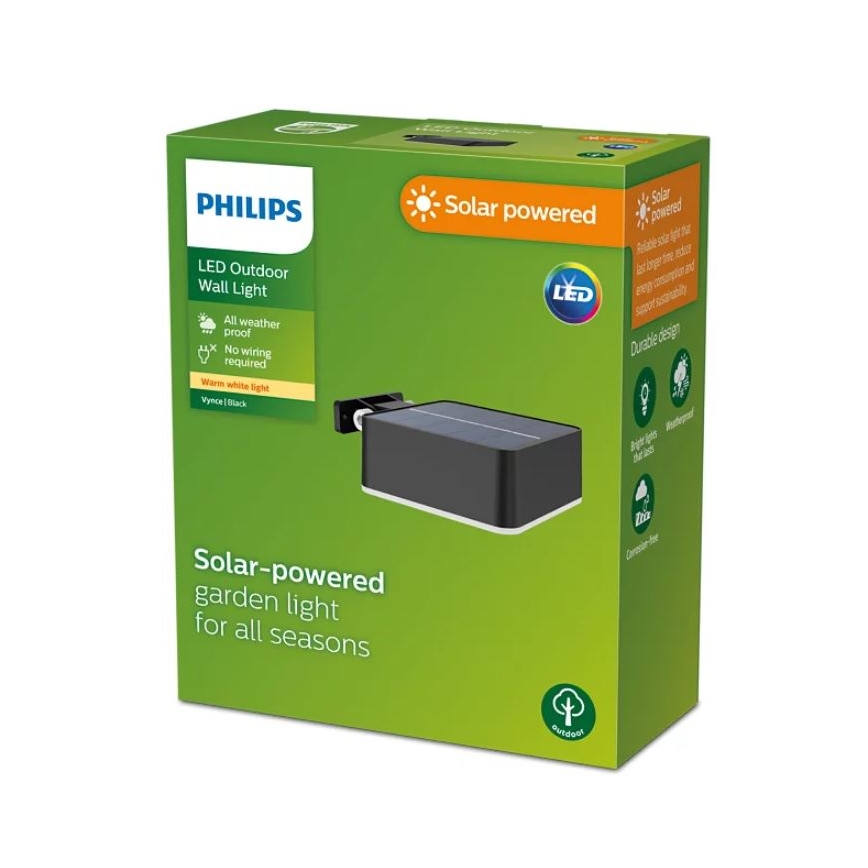 Philips - LED Päikesepaneeliga seinavalgusti VYNCE LED/1,5W/3,7V 1500 mAh IP44