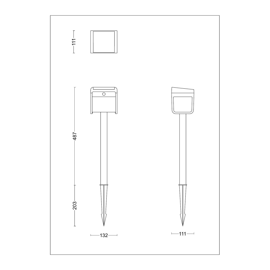 Philips - LED Päikesepaneeliga valgusti anduriga EZRA LED/1,8W/3,7V 2600 mAh 3000K IP44