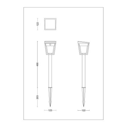 Philips - LED Päikesepaneeliga valgusti anduriga NISSA LED/1,8W/3,7V 2600 mAh 3000K IP44