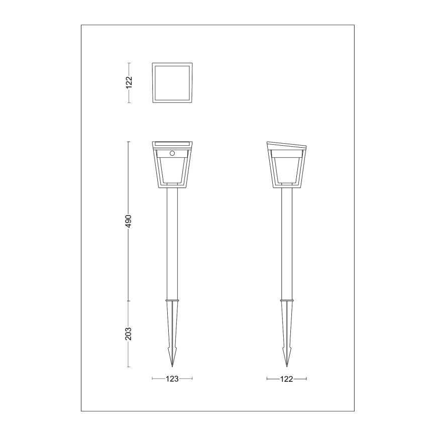 Philips - LED Päikesepaneeliga valgusti anduriga NISSA LED/1,8W/3,7V 2600 mAh 3000K IP44
