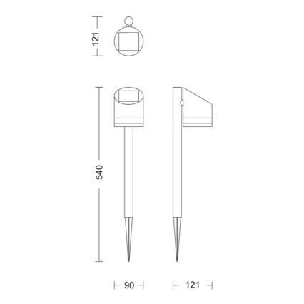 Philips - LED Päikesepaneeliga valgusti FYCE LED/1,5W/3,7V 1200 mAh IP44