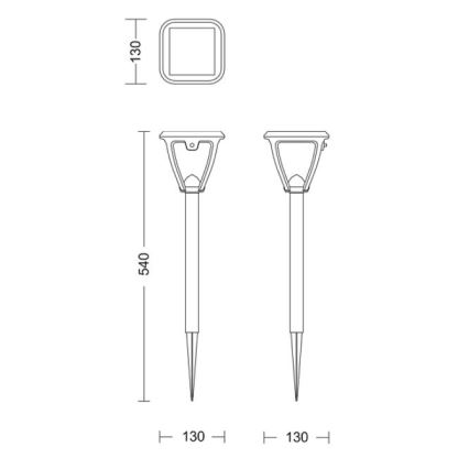 Philips - LED Päikesepaneeliga valgusti VAPORA LED/1,5W/3,7V 1500 mAh IP44