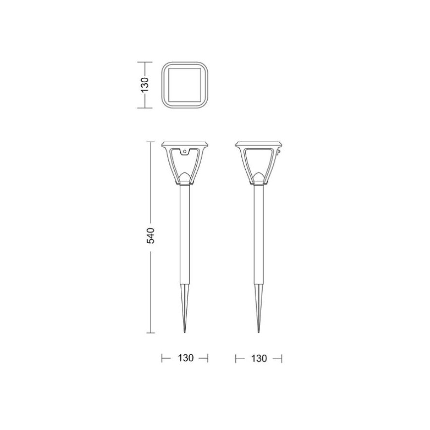 Philips - LED Päikesepaneeliga valgusti VAPORA LED/1,5W/3,7V 1500 mAh IP44