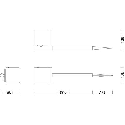 Philips - LED Päikesepaneeliga valgusti VIRONA LED/1,8W/3,7V 2600 mAh 2700K IP44