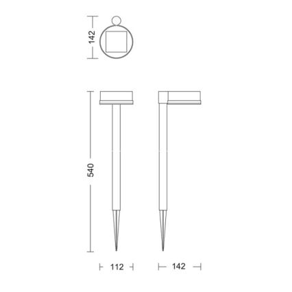 Philips - LED Päikesepaneeliga valgusti VYNCE LED/1,5W/3,7V 1500 mAh IP44