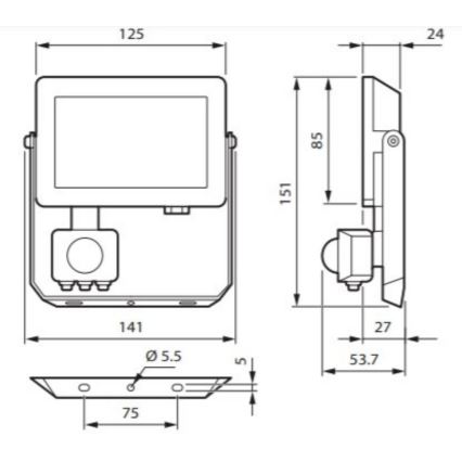 Philips - LED Prožektor anduriga DECOFLOOD LED/20W/230V IP65