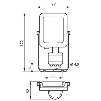 Philips - LED Prožektor koos anduriga LED/20W/230V 3000K IP65