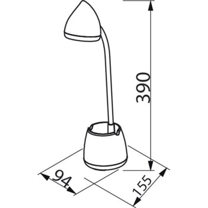 Philips - LED Hämardatav puutetundlik laualamp HAT LED/4,5W/5V 3000/4000/5700K CRI 90