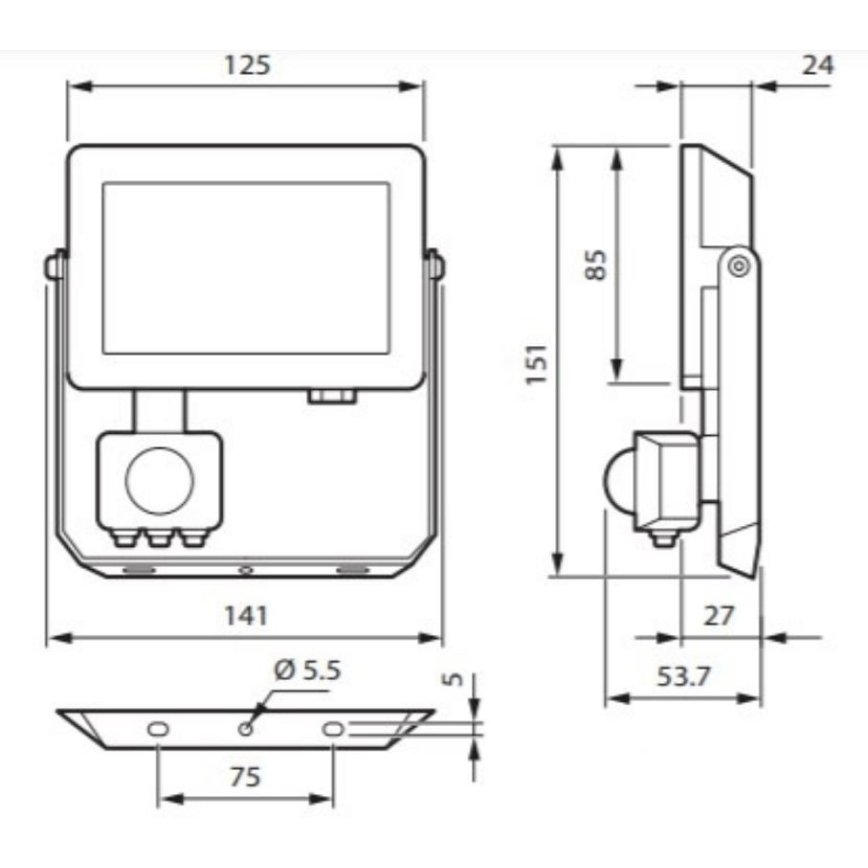 Philips - LED-reflektor liikumisanduriga DECOFLOOD LED/20W/230V IP65