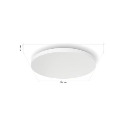 Philips - LED RGB Hämardatav laevalgusti Hue DATURA LED/67W/230V 2000-6500K