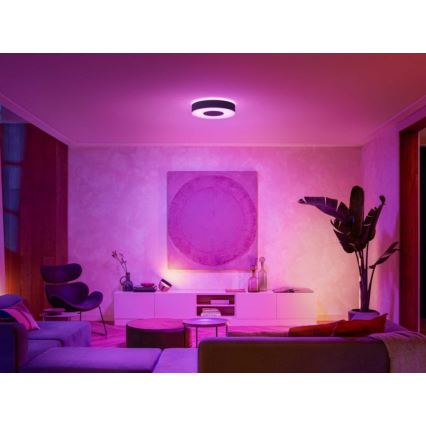 Philips - LED RGB Hämardatav laevalgusti Hue INFUSE LED/33,5W/230V 2000-6500K d. 381 mm must