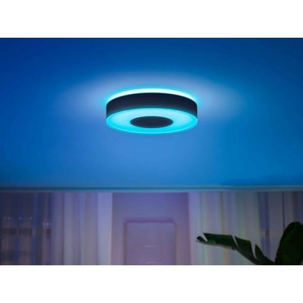 Philips - LED RGB Hämardatav laevalgusti Hue INFUSE LED/33,5W/230V 2000-6500K d. 381 mm must