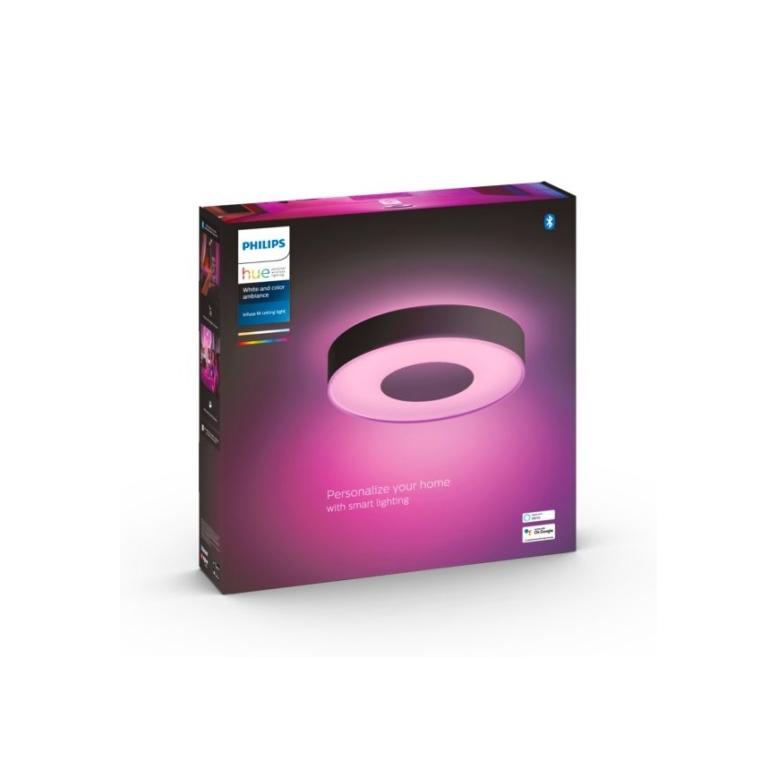 Philips - LED RGB Hämardatav laevalgusti Hue INFUSE LED/33,5W/230V 2000-6500K d. 381 mm must