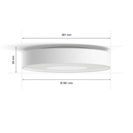 Philips -LED RGB Hämardatav laevalgusti Hue INFUSE LED/33,5W/230V 2000-6500K d. 381 mm valge