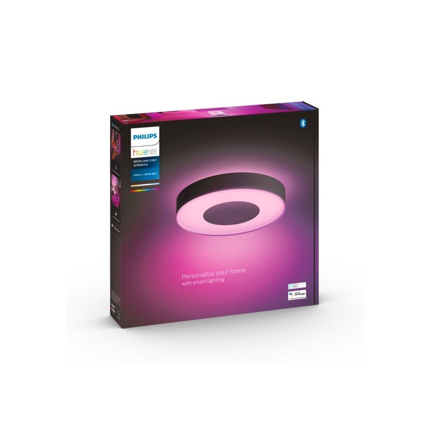 Philips - LED RGB Hämardatav laevalgusti Hue INFUSE LED/52,5W/230V 2000-6500K d. 425 mm must