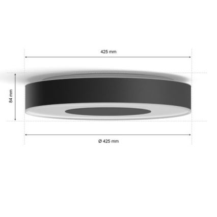 Philips - LED RGB Hämardatav laevalgusti Hue INFUSE LED/52,5W/230V 2000-6500K d. 425 mm must