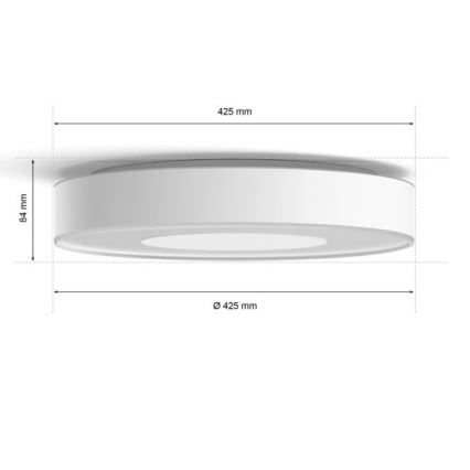 Philips - LED RGB Hämardatav laevalgusti Hue INFUSE LED/52,5W/230V 2000-6500K d. 425 mm valge