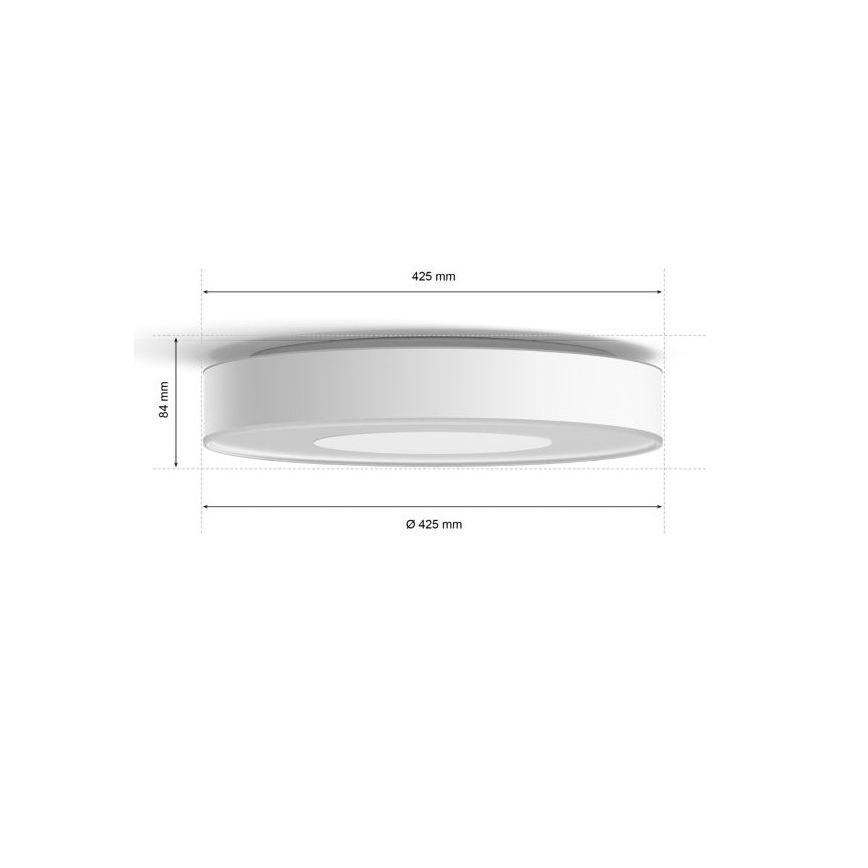 Philips - LED RGB Hämardatav laevalgusti Hue INFUSE LED/52,5W/230V 2000-6500K d. 425 mm valge