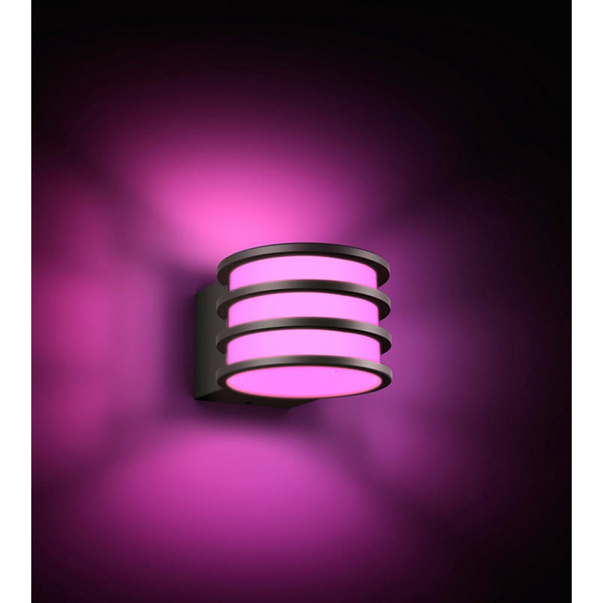 Philips - RGB-LED hämardatav väline seinavalgusti Hue LUCCA 1xE27/8,1W/230V 1000-20000K IP44